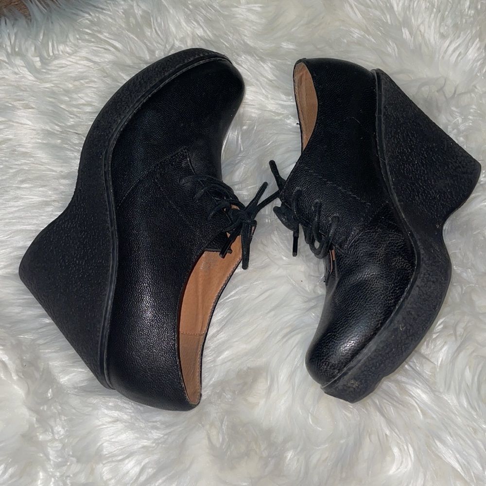 Jeffrey Campbell Black Earnest Lace Up Wedges
